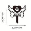 1 шт. Знак-маркер для домашних животных с колышком, элегантный мемориальный садовый декор для домашних животных, продуманный подарок на потерю, стильный могильный маркер для собак/кошек