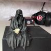 Halloween Black Robe Ornament Spooky Gothic Grim Reaper Figurine Statue Sculpture Holiday Party Home Office Desktop Decoration