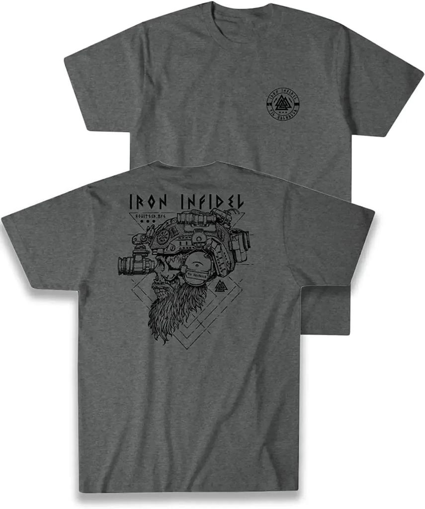Til Valhalla Shirt American Beard Warrior Tactical Skull Футболка Новая 100% Хлопок Короткий Рукав О-Образным Вырезом Футболка Повседневная Мужская Топ