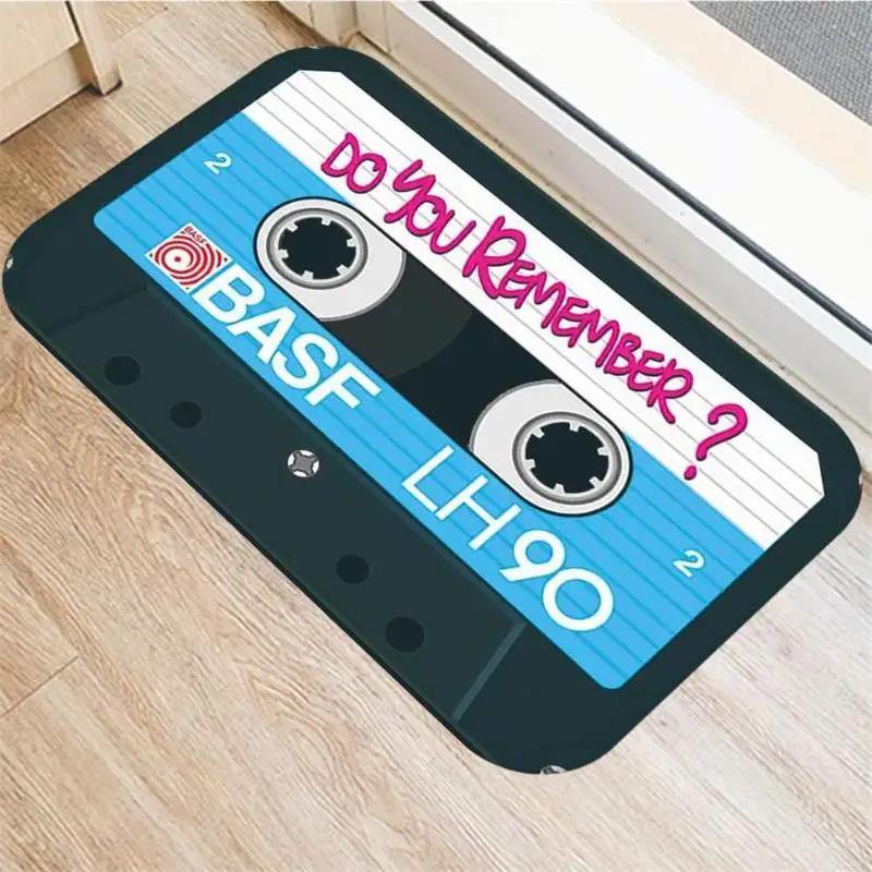 3D Cassette Music Tape Door Mat Home Carpet Non-slip Retro  Bathroom Toilet Kitchen Floor Mats Living Room Entrance Decor Rugs