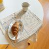 French Printing Kitchen Desktop Mat Vintage Baking Cloth Table Napkin Cloth Party Decoration