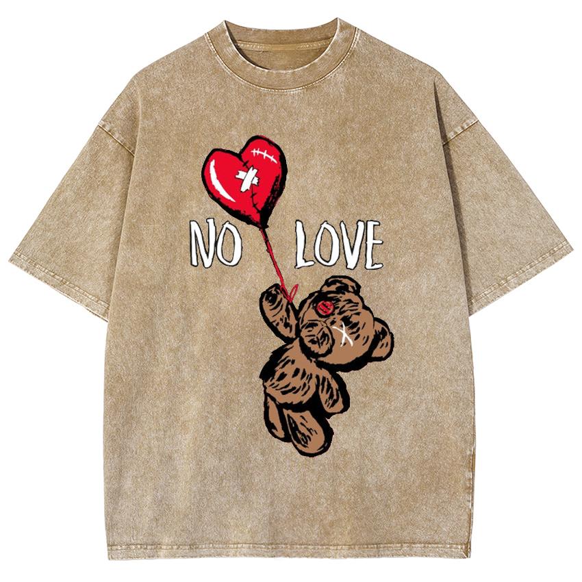 Футболка женская с принтом в виде медведя и сердца, свободная, большого размера, с коротким рукавом, новый повседневный тренд, забавный топ