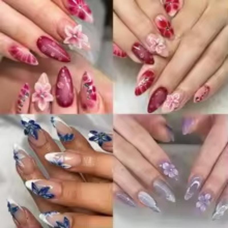 Silicone 3D Hibiscus Flower Nail Mold for Resin Art Professional DIY Nail Tool for Floral Design Creations