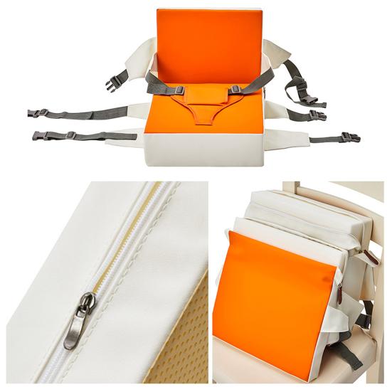 Детское сиденье-бустер для обеденного стола, кухонного стула, водонепроницаемое, устойчивое к пятнам, со спинкой и