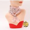 Early Spring Women's Chiffon Scarf: Dynamic Notes, 4 Colors, 70cm Square, Printed Silk Neck Scarf