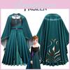 Anna Kids Frozen Cosplay Costume Dress Cloak Outfits Fancy Dress Roleplay Party