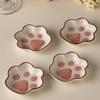 1pc Japanese Style Cat Paw Seasoning Dish Cute Cartoon Meal Dish Home Dipping Sauce Mustard Soy Sauce Salad Tomato Sauce Salad D