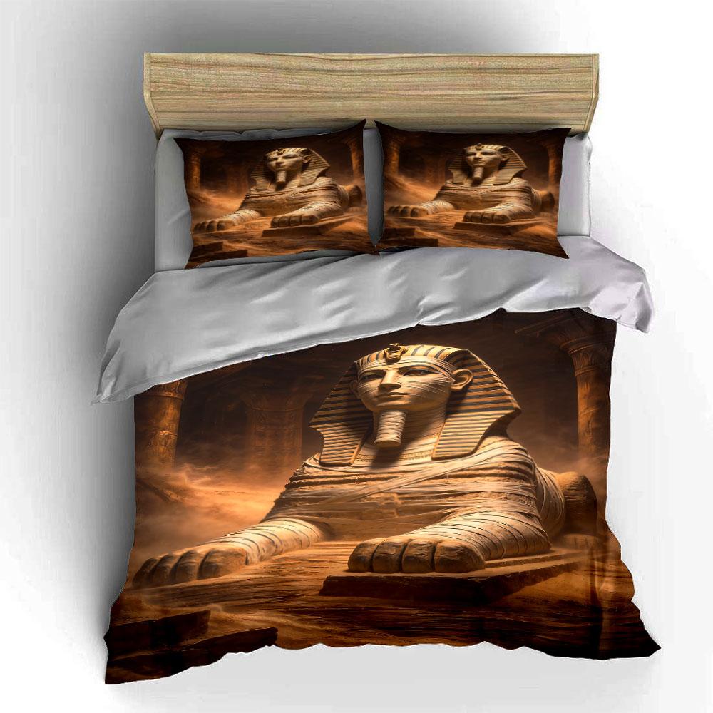 Sphinx and Egyptian ruins. Bedding sets Duvet cover sets Duvet covers Pillowcases(1 * Duvet Cover 2 * Pillowcases without duvet insert)
