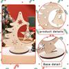 DIY Xmas Tree Ornaments Wooden Merry Christmas Decor  Home Desktop Decor