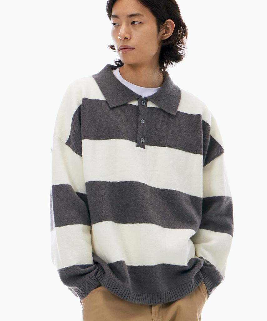 BY.L Rugby Stripe Knit Grey