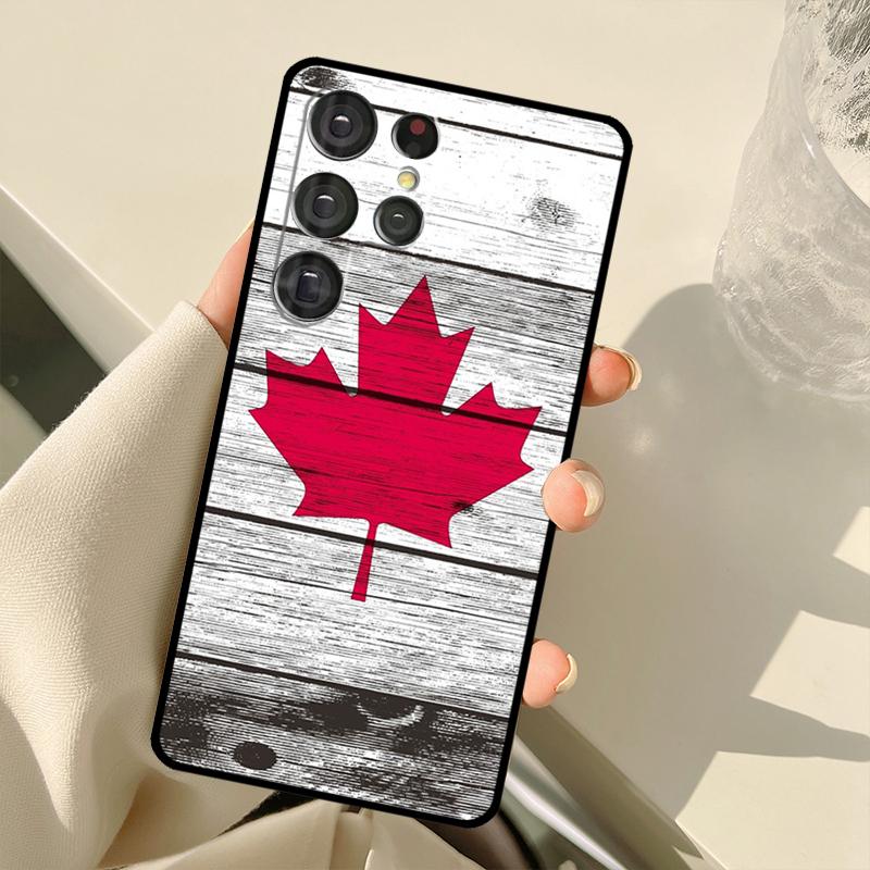 Canada Canadian Flag Case For Samsung Galaxy S23 S22 S21 Ultra Note 20 S8 S9 S10 Note 10 Plus S20 FE S21 FE Cover