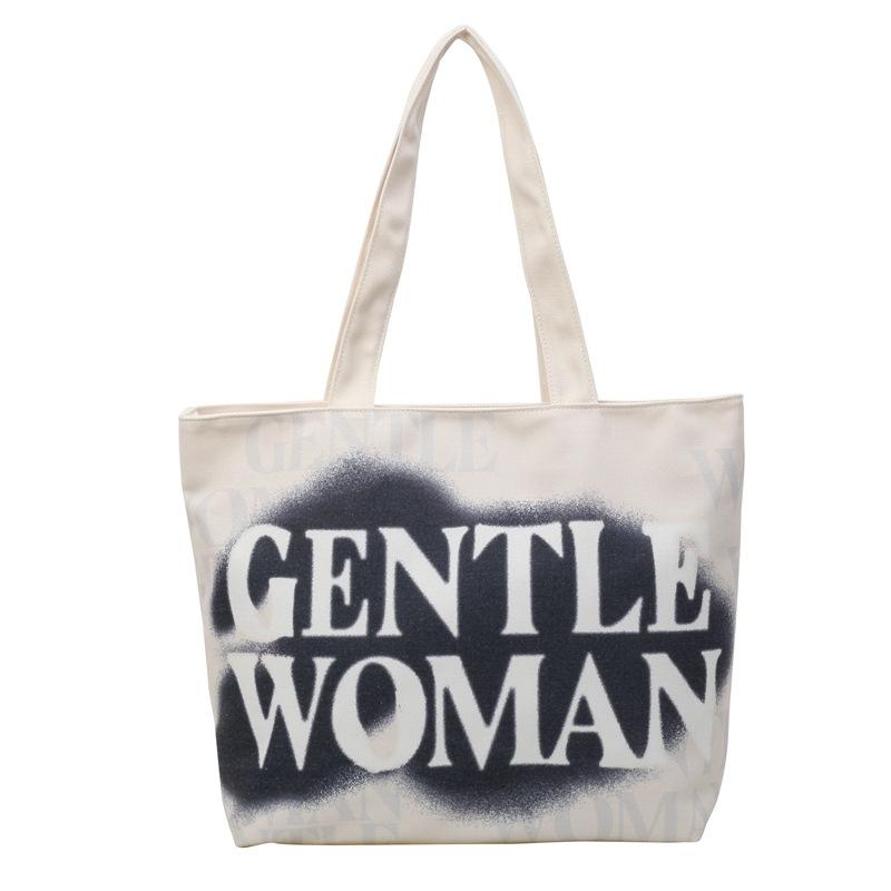 Холщовая сумка 2025 года, новая вместительная цветная напечатанная портативная сумка через плечо