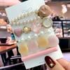 5Pcs/Set Fashion Smiley Pearl Hair Clip For Women Girl Geometric Acetate Barrettes Hairpin Headwear Hair Accessories  Trendy