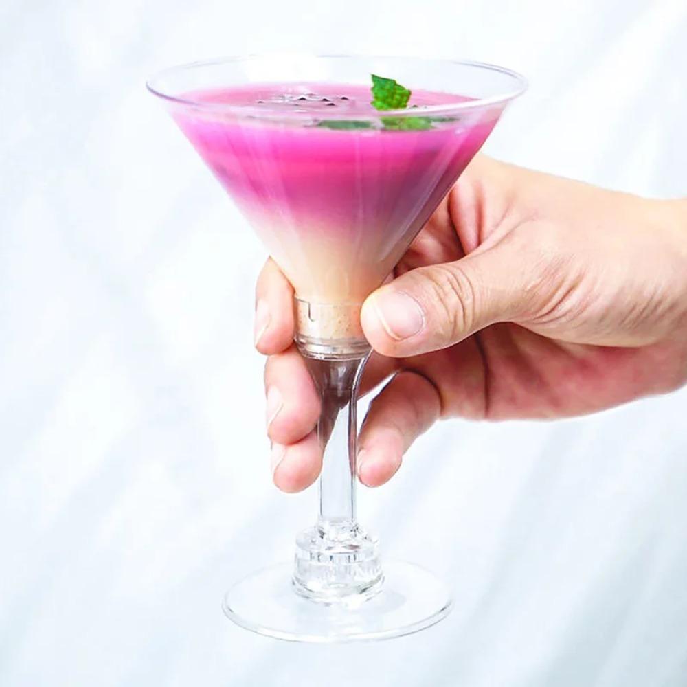 20 Pcs Clear Disposable Wine Glass Unbreakable Goblet Tumblers Plastic Margarita Glasses Champagne