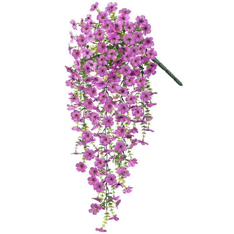 Искусственный цветок ипомеи Устойчивые к УФ-лучам Подвесные цветы Шелковая ипомея Сад Свадебное украшение Уличные подвесные растения