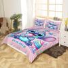 Duvet Cover Custom Name Stitch Ice Cream Candy Pink Style Single Double Bed Room Decoration Children Gift