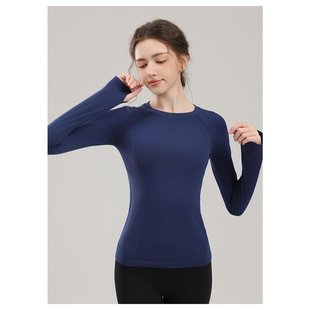 Высококачественная одежда для пилатеса и йоги для женщин, облегающий и стройнящий спортивный топ с длинным рукавом для осенних тренировок и бега