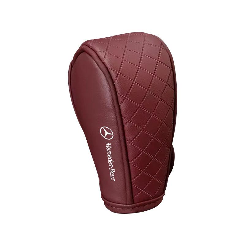 CRY1 1Pcs PU Leather Non-slip Wear-resistant Car Shift Handle Stickers For Mercedes Benz C400 C450 C160 C180 C200 C220 C250 C300 C350
