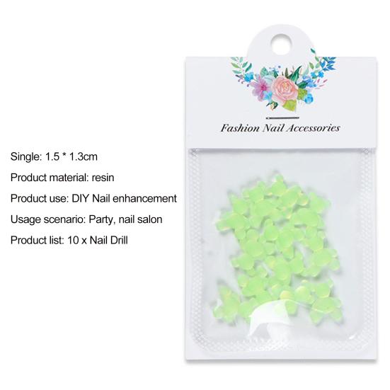 10 шт. Украшения для ногтей, яркие цвета, креативная форма, потрясающий визуальный эффект, невыцветающие светящиеся 3D-медведи, украшения для маникюра