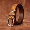 Ремень женский индивидуальный тренд кожаный пряжка первый слой коровья кожа ретро и мода универсальный ремень женский