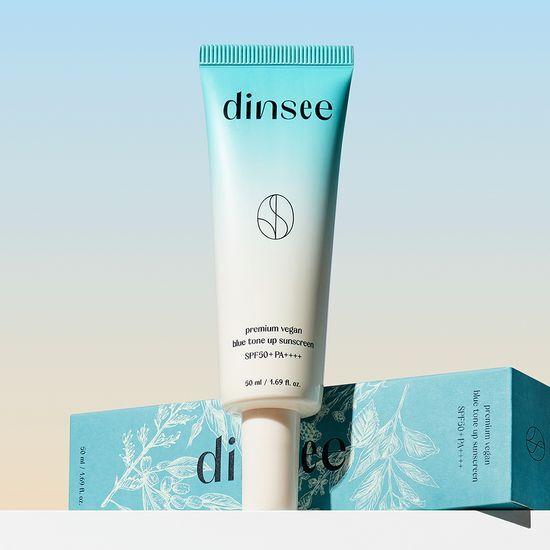 dinsee Premium Vegan Blue Tone Up Sunscreen SPF50+ PA++++50ml