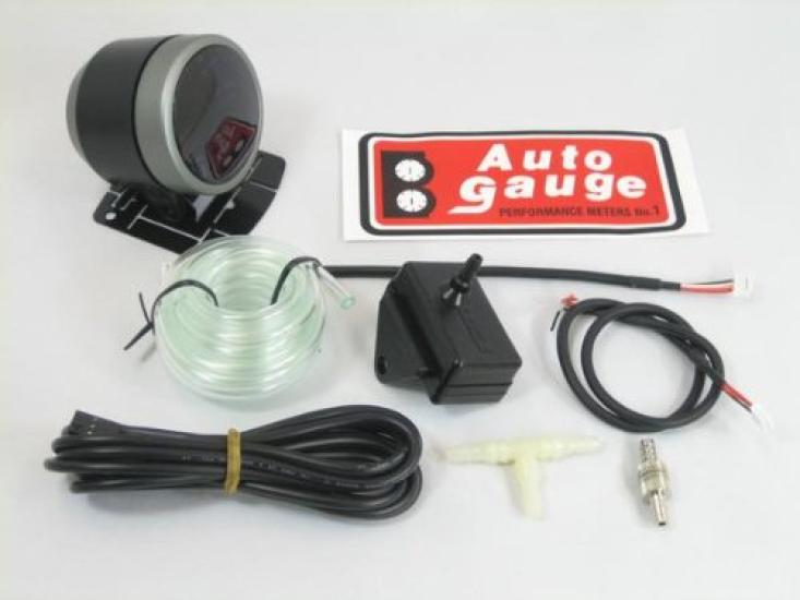 AUTOGAUGE RSM60 Датчик наддува Angel Ring Черный циферблат Белый светодиод с функцией предупреждения 60 мм 60AGBO-RSM
