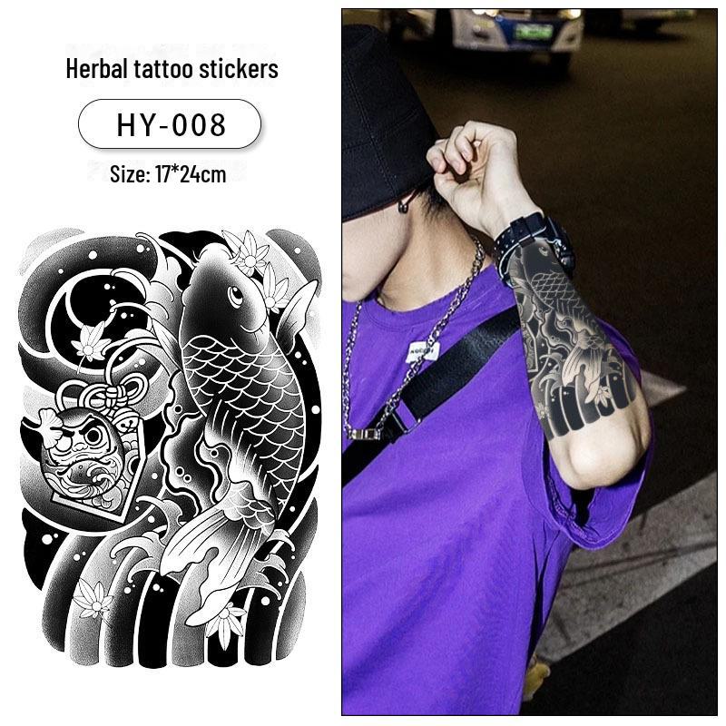 Водостойкие, долговечные наклейки-татуировки с изображением травяных цветов для мужчин и женщин — полуперманентные, неотражающие татуировки на руки и ноги