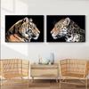 Тигр Леопард Голова Льва Животные Холст Стена Черно-белое Искусство В Темноте Поп Прохладное Искусство Современная Живопись Домашние Картины Украшения Плакаты Принты