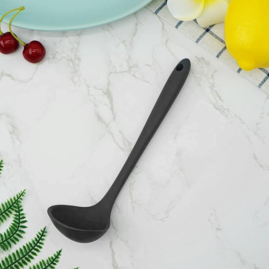 2 шт. термостойкая силиконовая ложка-ковш с длинной ручкой, подвесное отверстие, антипригарная ложка для смешивания, кухонная утварь, инструмент для выпечки
