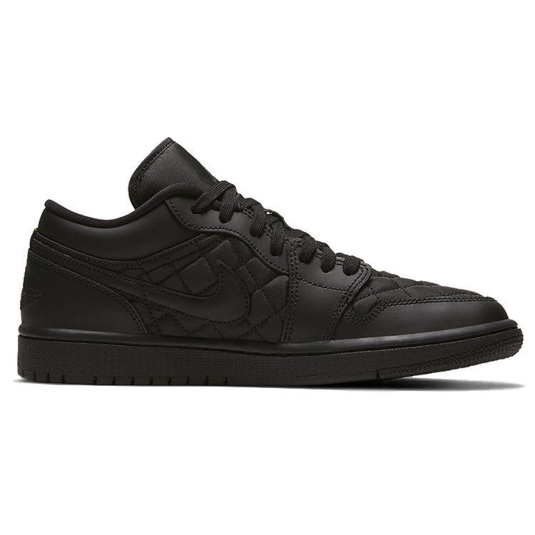 Jordan 1 Низкие Тройной Черный Стеганые Женские DB6480-001