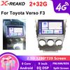 For Toyota Verso F3 2009-2018 Car Multimedia Radio Wireless BT Carplay GPS 4G 8Core Navigation WIFI Android Video Player Stereo No DVD