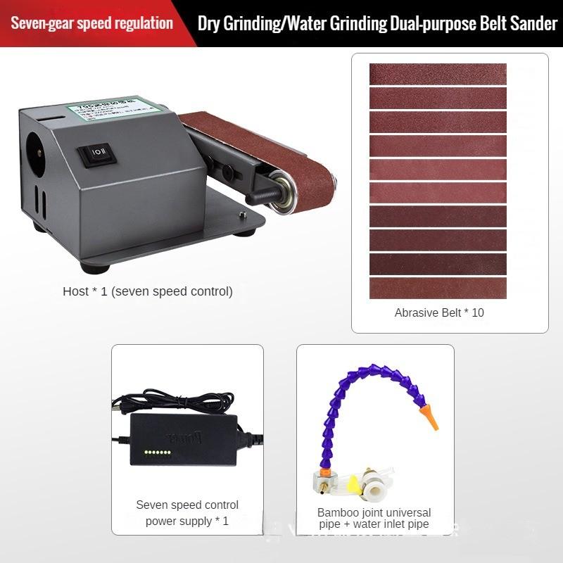 24В Маленький Портативный Электрический Водяной Пескоструйный Ленточный Станок Бытовой Многофункциональный Автоматический Ножеточилка