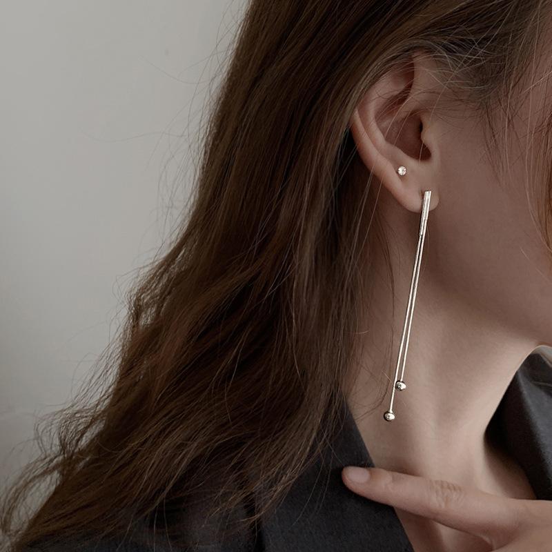 Новые длинные серьги с бахромой из круглых бусин, женские модные серьги для худого круглого лица, ранняя весна