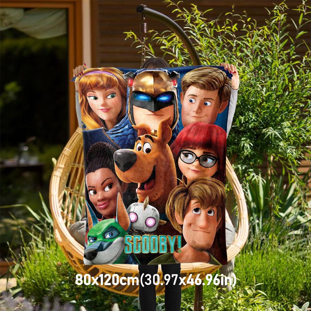 1 шт. Фланелевое одеяло Scooby-Doo MysteryOutdoor, мягкий плюш, декор для пикников, кемпинга, спальни, игровой комнаты или перерыва на обедn1240A