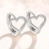 A Pair of Fashionable and Sweet Heart-shaped Earrings with Hollowed-out Designs for Daily Wear