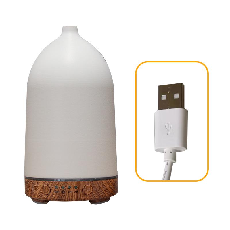 USB Диффузор для эфирных масел Пластиковый Ультразвуковой Увлажнитель воздуха 100 мл Функция таймера Аромадиффузор с цветной светодиодной подсветкой