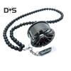 Alloy Racing Wheel Car Pendant Rearview Mirror Hanging Accessory Glossy Black Beads Silver Tag Auto Decoration Unique Design