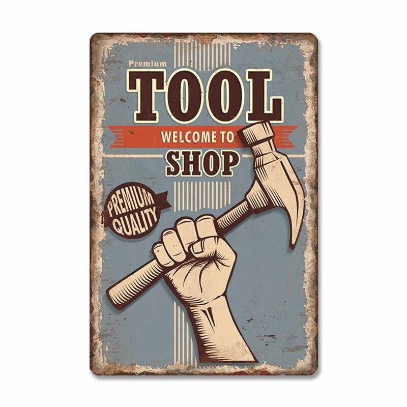 Classic Garage Poster Vintage Metal Sign Car Service Metal Tin Signs Retro Plaque Garage Tool Shop Wall Art Decor