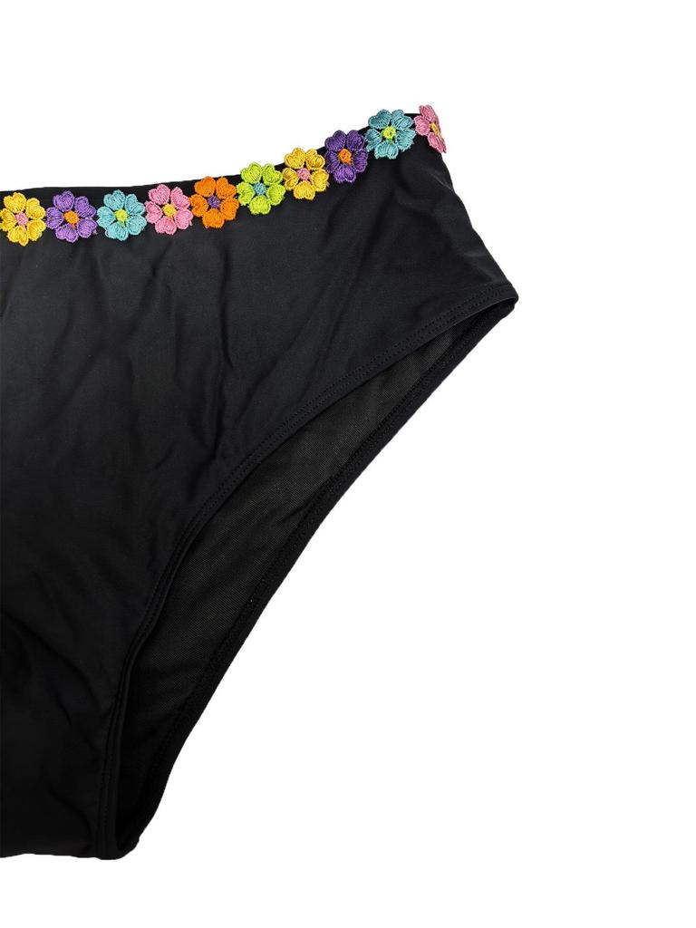 Европейский и американский бикини большого размера с высокой талией и цветочным принтом, со съемными бретелями, 2026