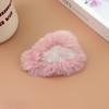 Super Cute Soft Plush Hair Clip Pink White Furry Plush Rabbit Ears Edge Bangs Clip BB Clip Barrette for Girls Hair Styling Tools