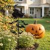 Whimsical Witch Silhouette Garden Wind Spinner, Halloween Yard Art Metal Outdoor Decorative Spinner Stake, Flying for Lawn Patio Pathway Fall