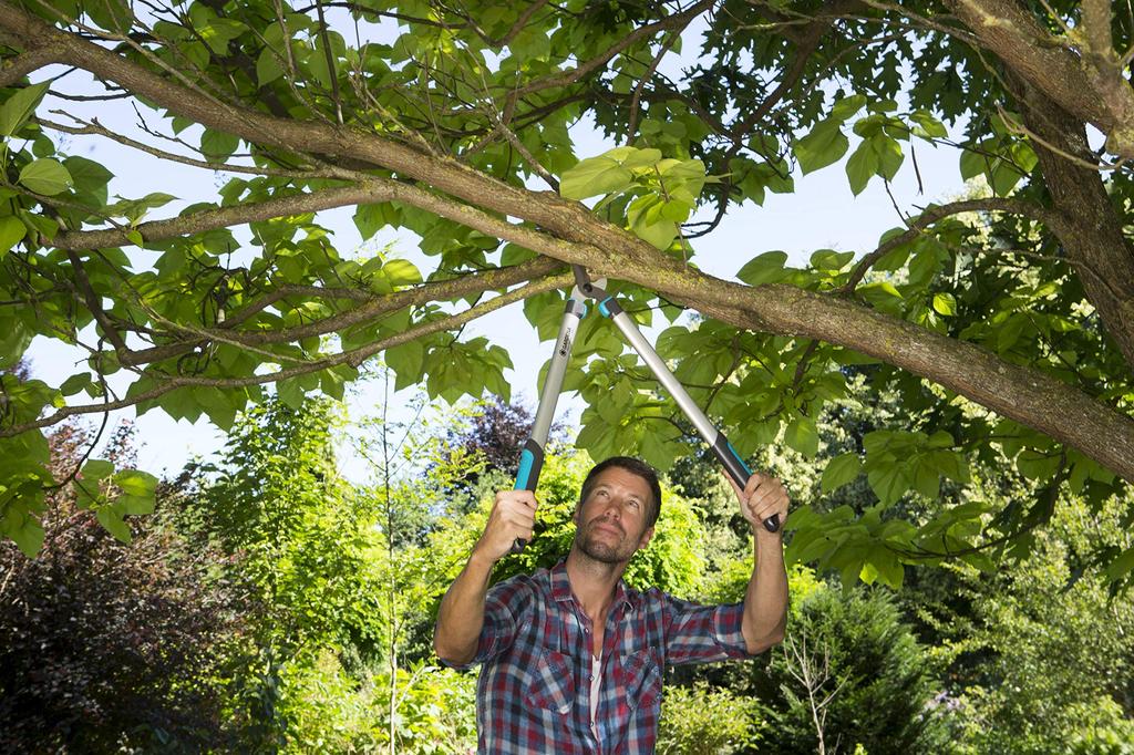 GARDENA Обрезка толстых веток Обрезка толстых веток Диаметр реза Обходной путь Травяная ветка EasyCut 680B Изготовлено в До 25 лет Продукт До 25 лет Ножницы,