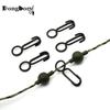20PCS Carp Fishing Rig Ring Clips Hooklink Clip Klip Round Eye Hawaii Snap Helicopter Rig Set Up Fishing Rigs Swivels Tackle
