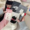 Three-dimensional Puppy Cartoon Socks for Women, Spring and Autumn Style Boneless Mid-calf Socks, Funny and Fun Boneless Long Socks