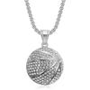 Fashion Stainless Steel Basketball Pendant Charm Men's Necklace Sports Hip Hop Pendant Collar Chains Necklace Jewelry Fans Gift