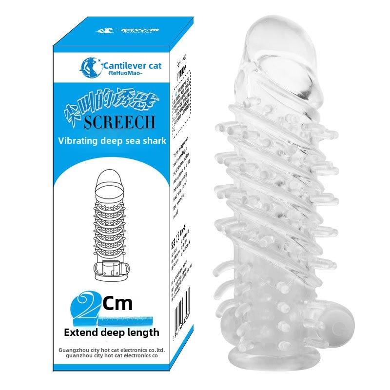 Wolf Tooth Condom Simulation Crystal Vibrating Condom Erotic Products Vibrating Crystal Condom Erotic Products Condom