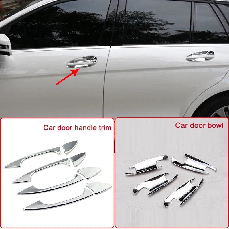 For Mercedes Benz GLK/GL/ML/C Class W204 X204 ABS Chrome Car Door Handle Trim Door Bowl Decoration Car Styling Car Accessories