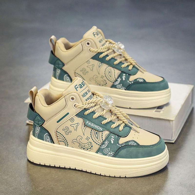 Men's & Women's Korean Style Fleece-Lined High-Top Sneakers