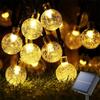 Solar  Outdoor Light String, Courtyard Solar Crystal Light String, 100LED Spherical Light String, Christmas Day Light String, 8 Working Modes