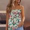 Топы-трубы для женщин, милая сексуальная футболка без рукавов с открытыми плечами и принтом